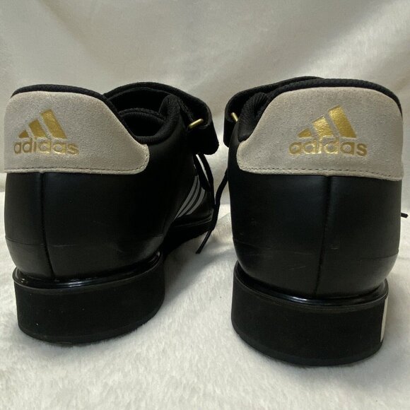 Adidas Power Perfect 3 Black Gold Weightlifting Men’s Size 13.5 - Picture 6 of 8